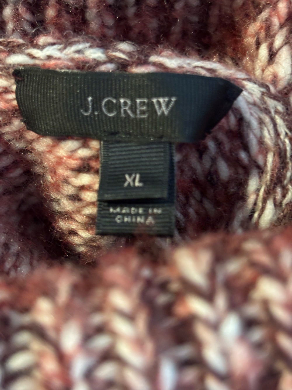 J. Crew Marled Cowl Neck Sweater - Rose and Cream Blend